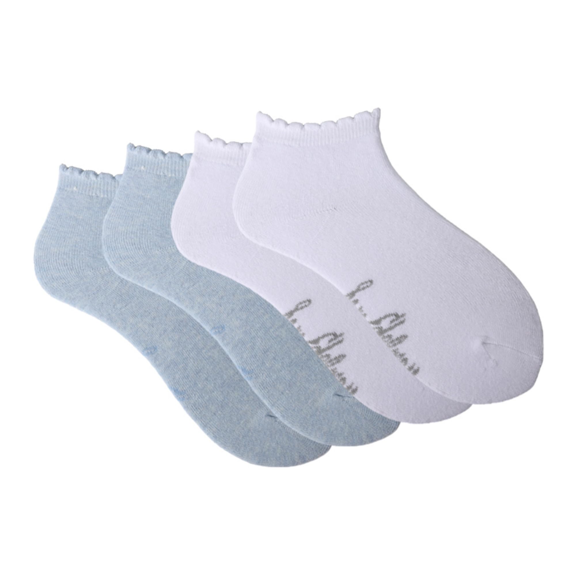 Sam Edelman Women’s Quarter Socks - 6 PK Cushioned Cotton Scalloped Edge Socks - Image 5