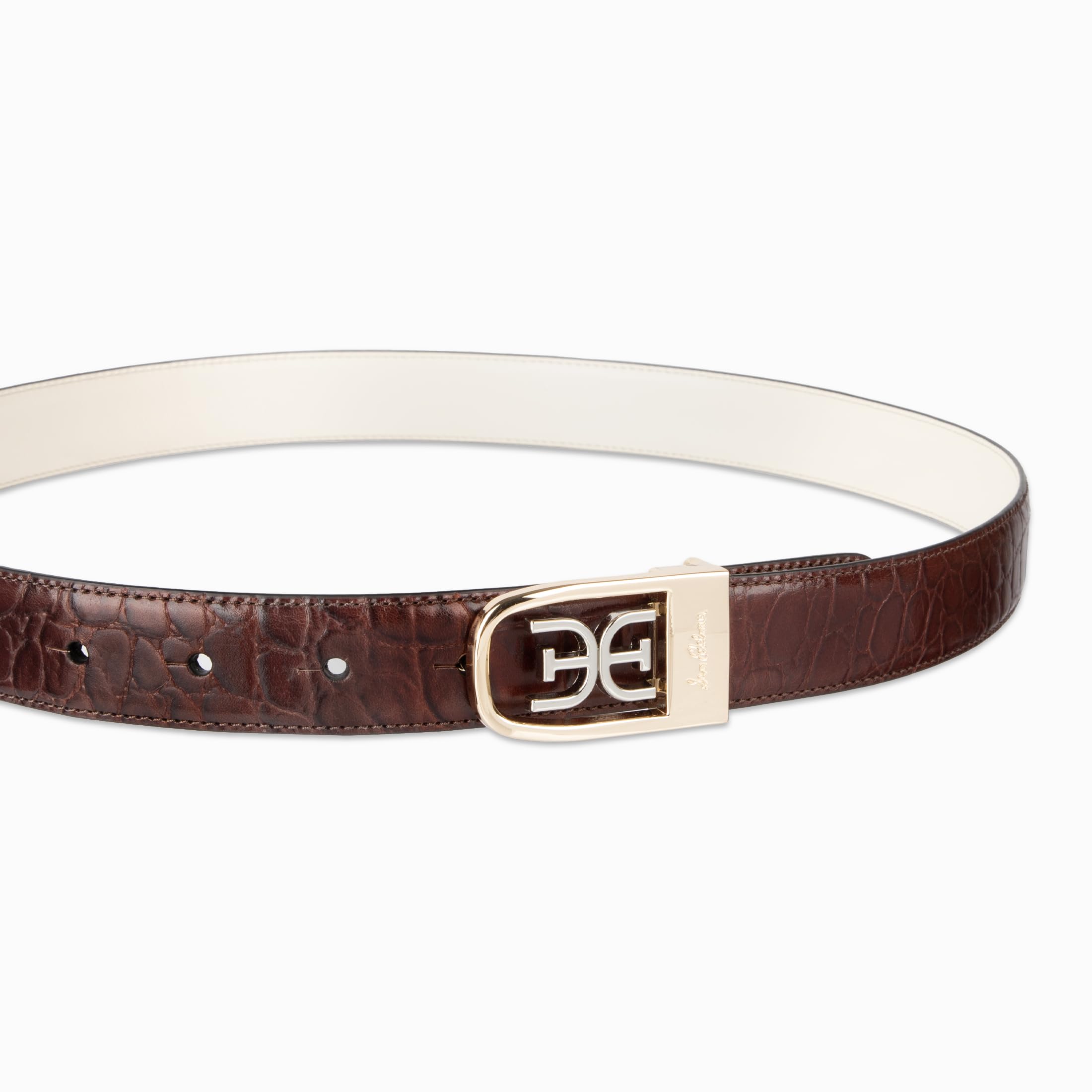 Sam Edelman Women's Skinny 1" Logo Clamp Leather Dress Belt for Jeans, Dresses and Trousers - Image 3