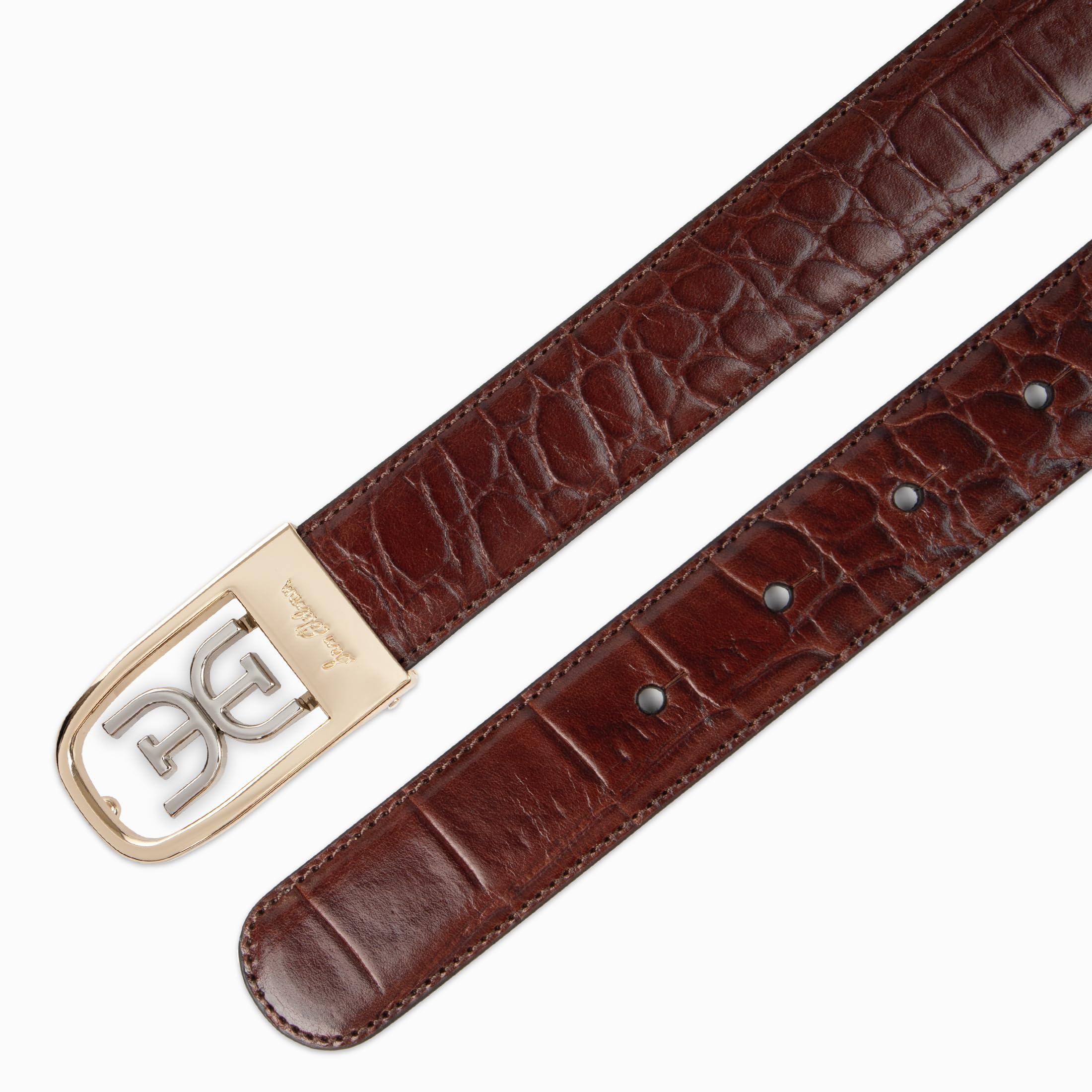 Sam Edelman Women's Skinny 1" Logo Clamp Leather Dress Belt for Jeans, Dresses and Trousers - Image 5