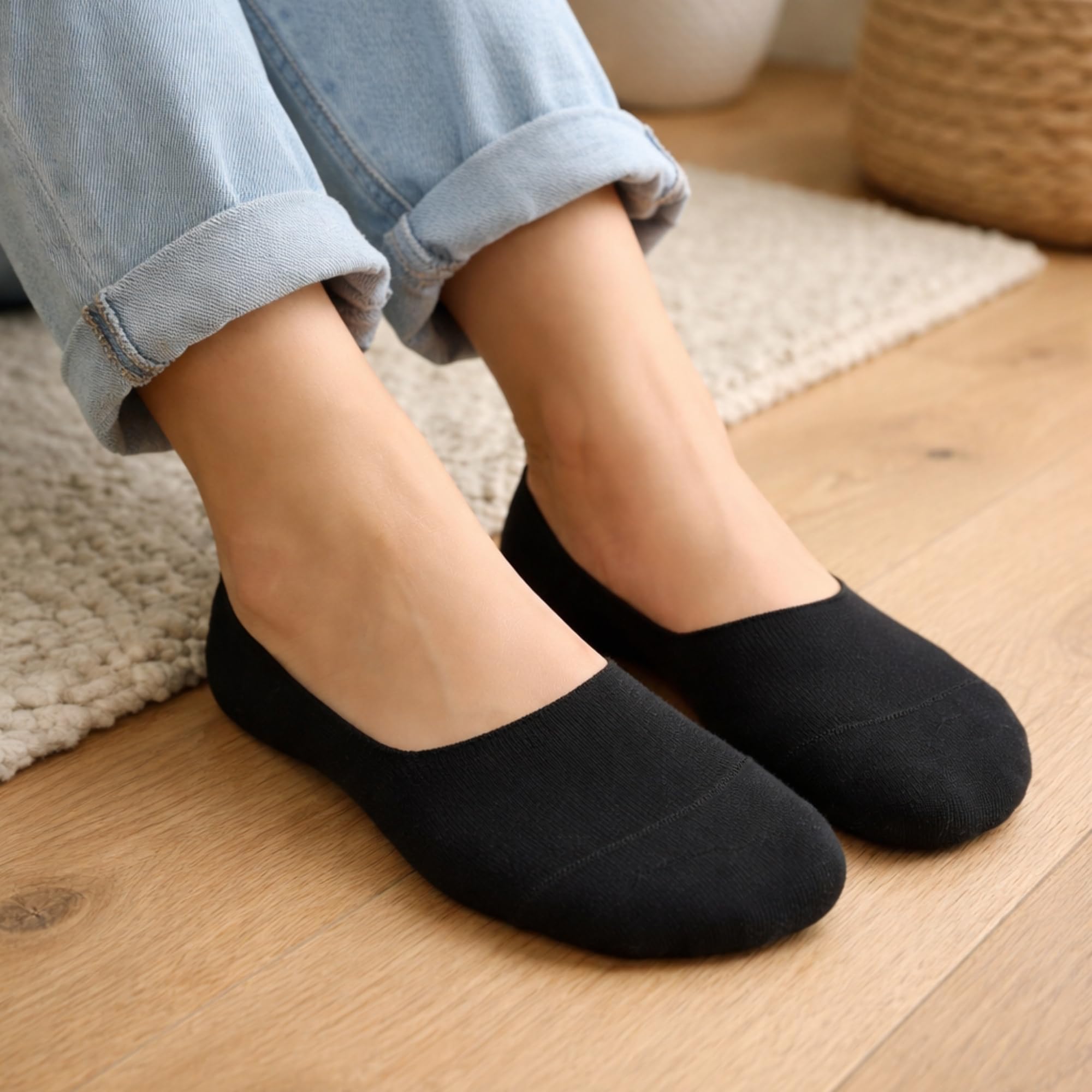 Sam Edelman Women’s Socks - 6 PK Cotton Invisible Mid-Cut Liner Socks - Image 3