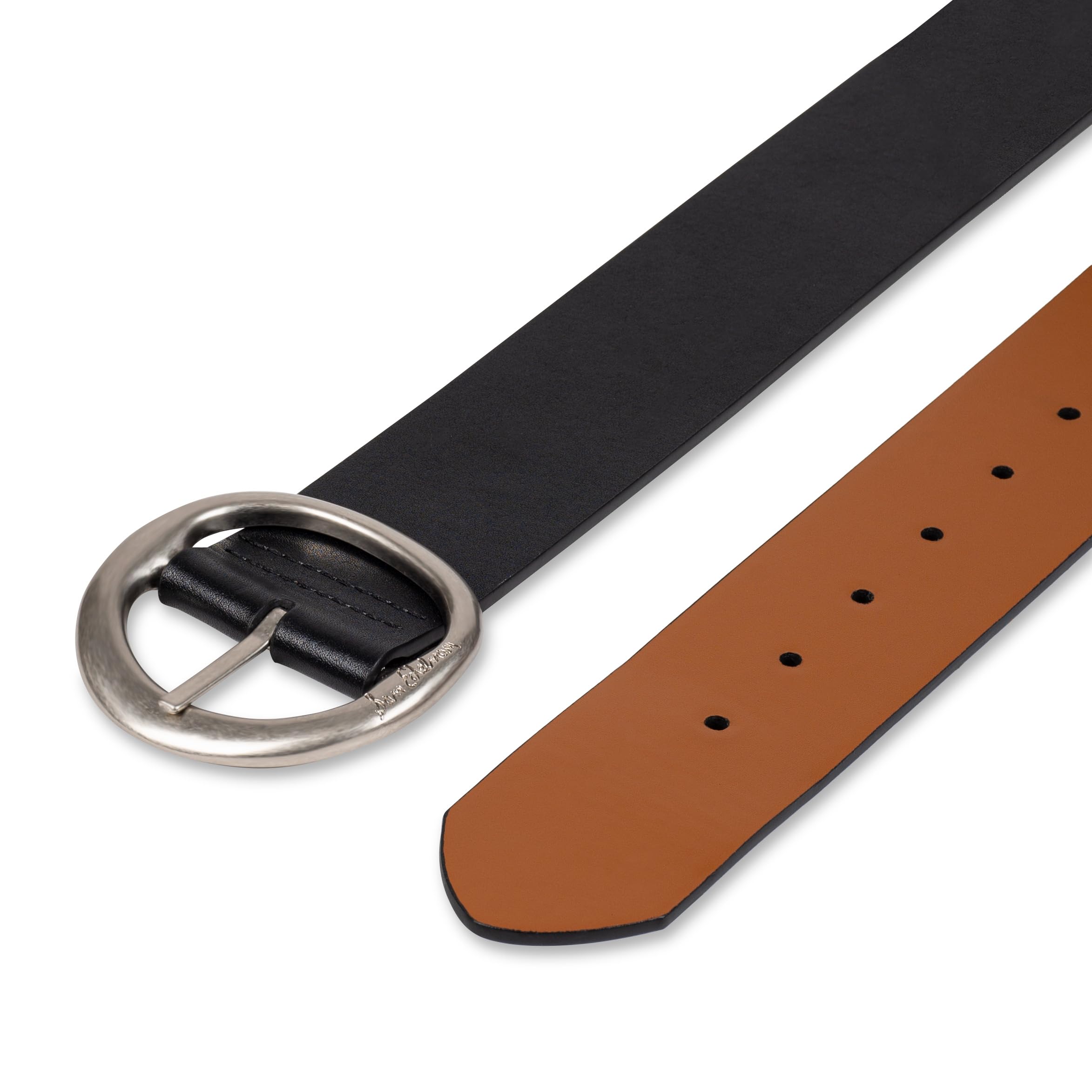 Sam Edelman Women's Two-in-One Reversible Center Bar Buckle Belt, Black Centerbar, Small - Image 5